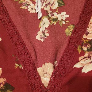 Dress w/ lace details--Bell sleeves